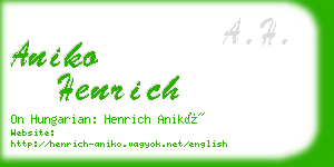 aniko henrich business card